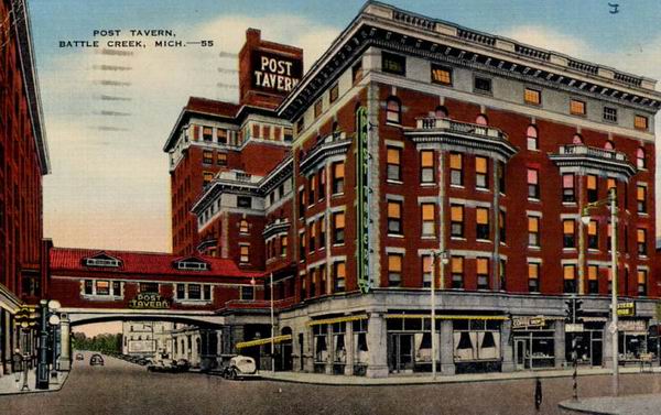 Battle Creek Michigan Post Hotel (newer photo)
